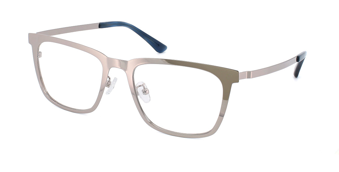 Lightweight Metal Rectangular Reading Glasses MT 36310 Silver - Stylish & Comfortable for Reading, Computer Use & Daily Activities