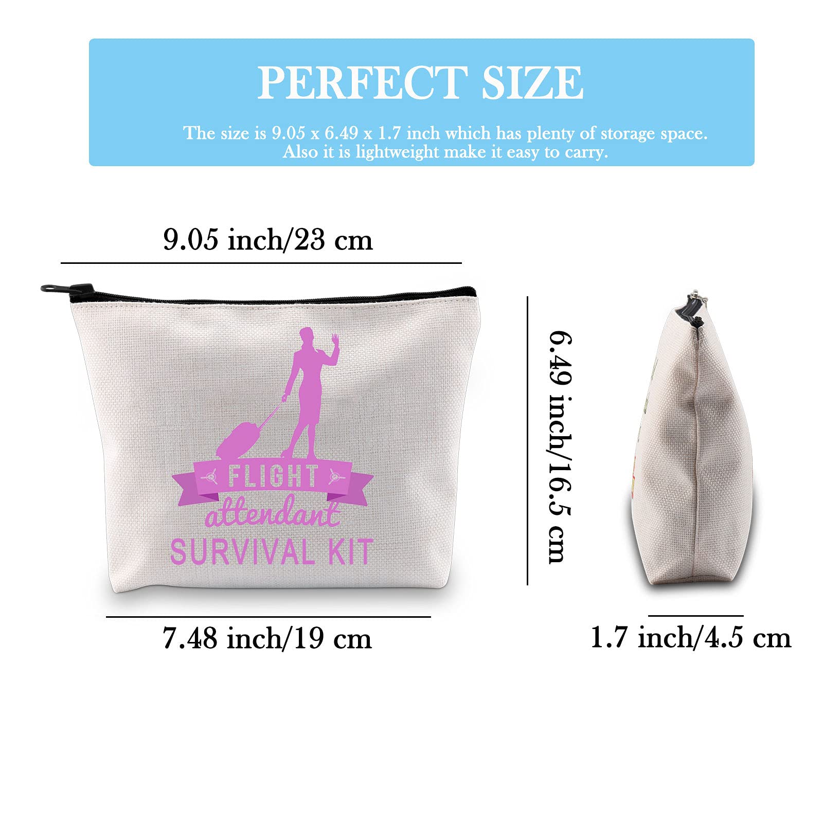 Flight Attendant Survival Kit - Professional Cabin Crew Makeup Bag for Travel Essentials | Perfect Travel Gift for Stewardess & Air Hostess | Ideal for Airlines, Business Trips & Vacation Packing (EU)