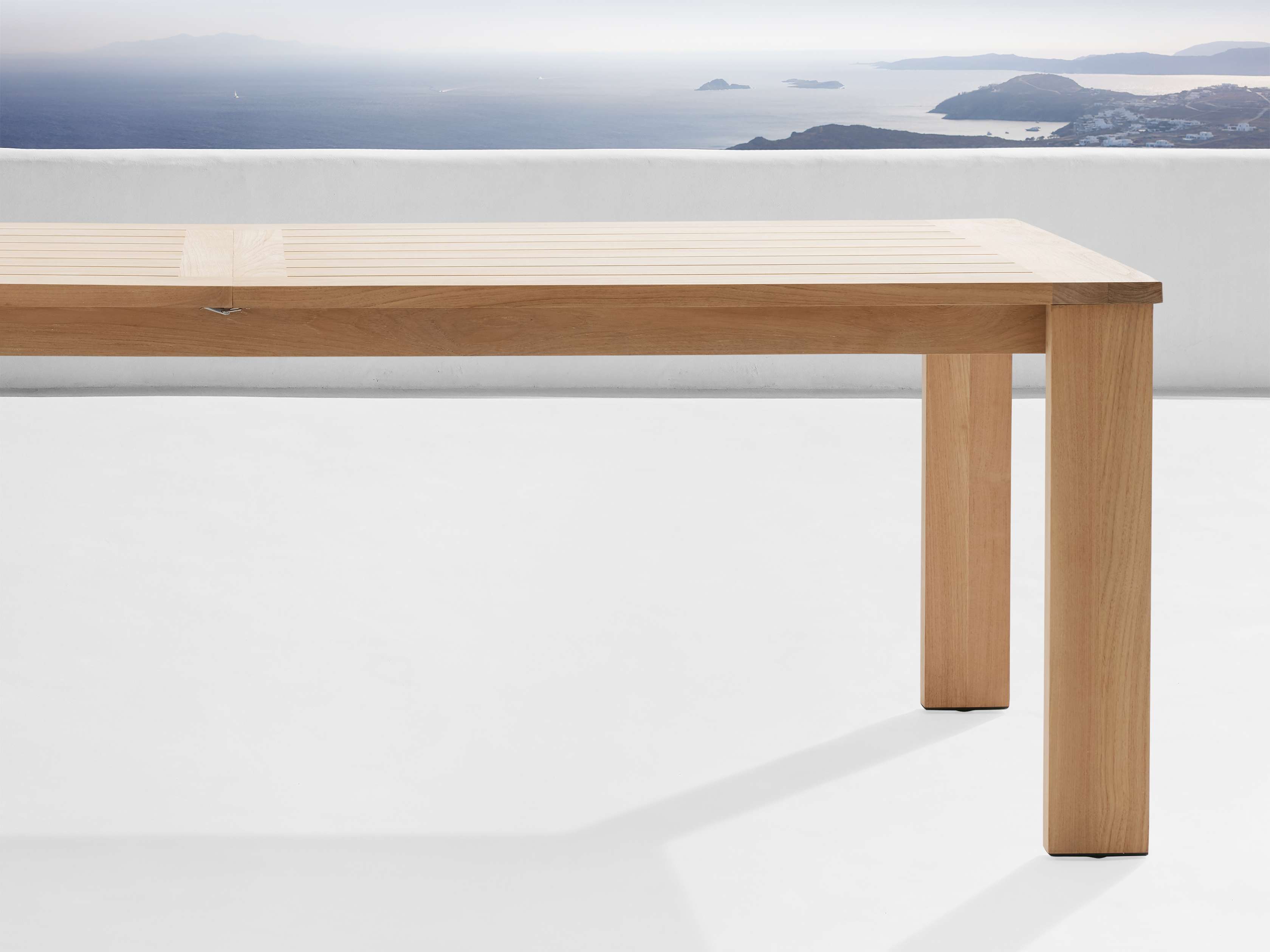 Premium Bal Harbour Outdoor Teak Extension Dining Table - Weather-Resistant Teak Wood, Expandable Design for Patio, Garden & Poolside Entertaining