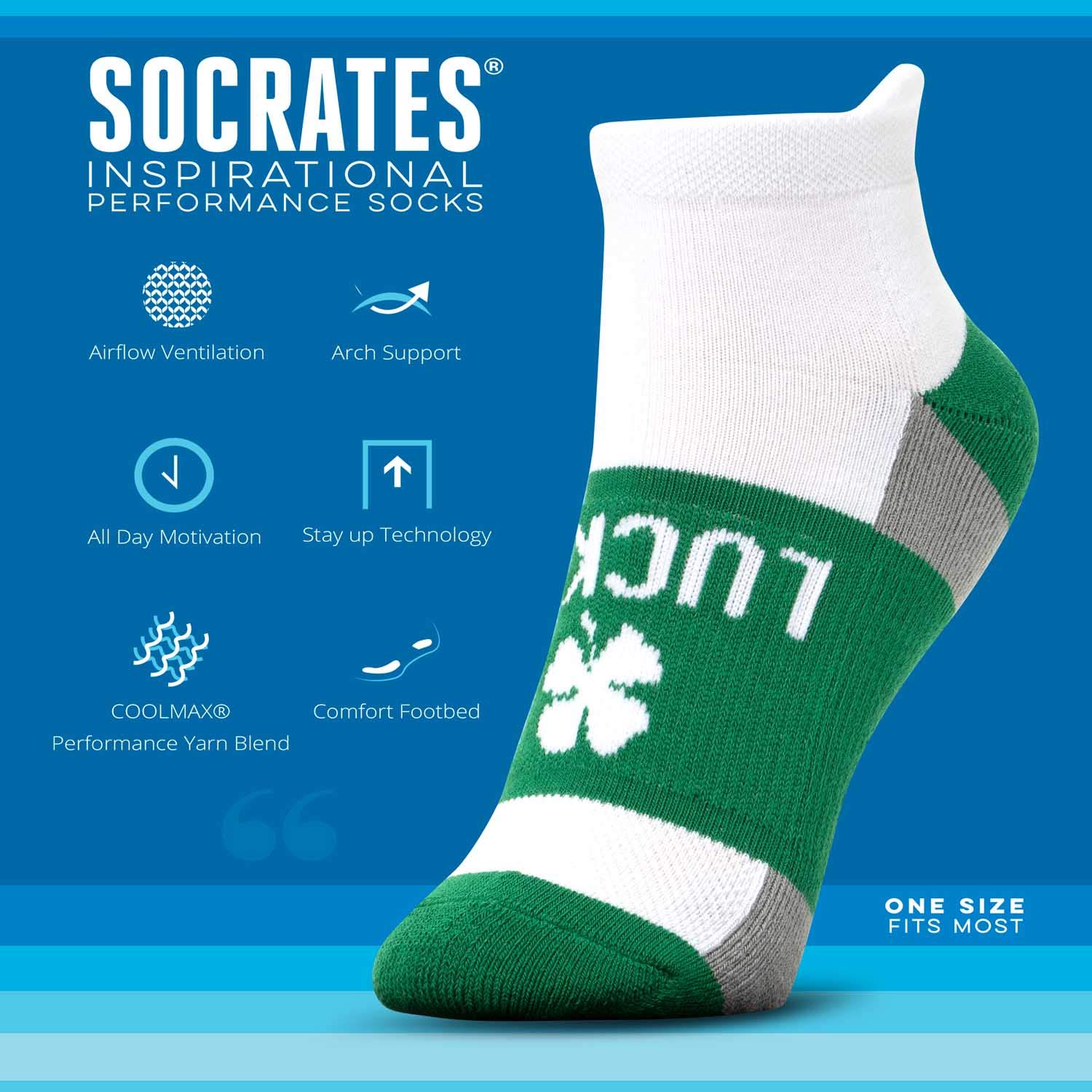 Gone For a Run Inspirational Running Socks for Women - Motivational Ankle Socks with Positive Affirmations - Best Running Gifts for Female Athletes - Perfect for Marathon Training, Gym Workouts & Daily Motivation
