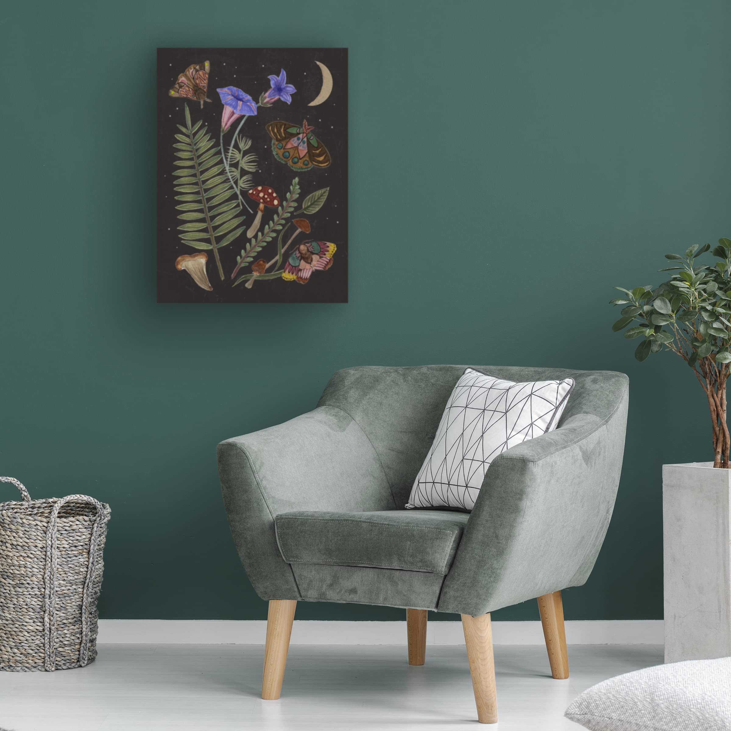 Trademark Fine Art 'Dark Forest II' Canvas Wall Art by Melissa Wang - Nature Landscape Painting for Living Room, Bedroom & Office Decor