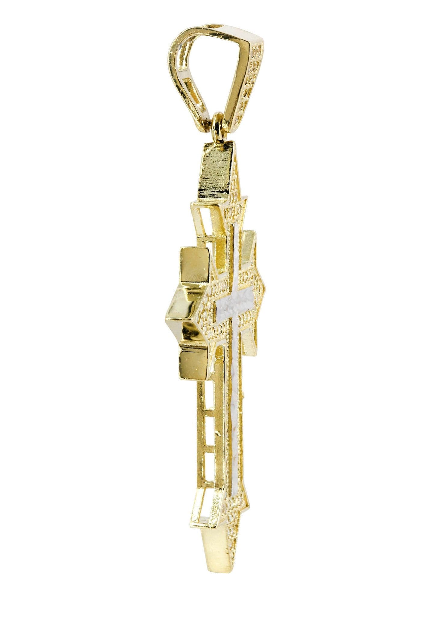 10K Gold Cross Pendant Necklace for Women & Men - 5.3 Grams Solid Gold Religious Jewelry - Perfect for Baptism, First Communion, Confirmation & Everyday Wear