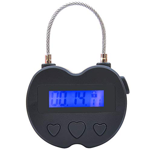 Hagsnec Smart Time Lock with LCD Display - USB Rechargeable Electronic Timer Padlock for Travel, Gym, School & Home Security (Black) - Perfect for Lockers, Luggage, Storage & Personal Belongings