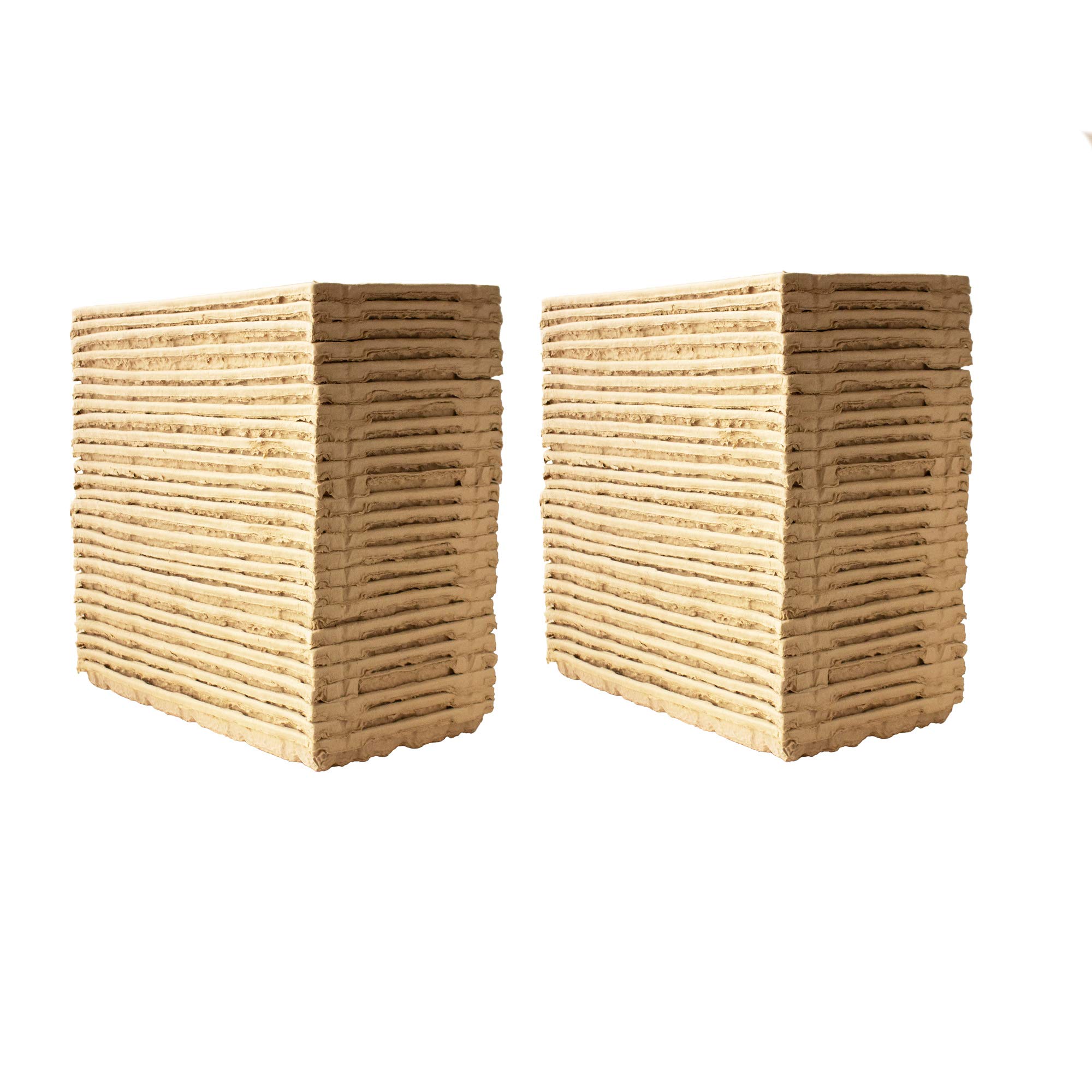 Eco-Friendly Compostable Microgreen Growing Trays - 50 Pack of Biodegradable 10x20 Plant Starter Flats with Drain Holes | Perfect for Indoor Gardening, Hydroponics & Sustainable Farming