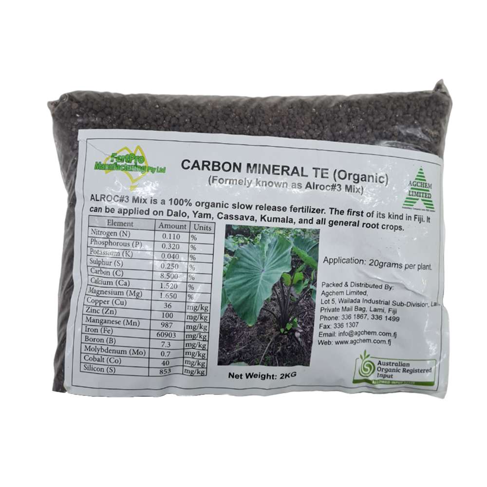 Organic Agchem Carbon Mineral (Alroc) Eco-Friendly Plant Fertilizer 2kg - Sustainable Soil Amendment for Gardens, Lawns & Indoor Plants