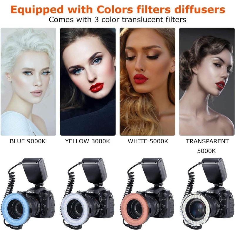 Professional Macro Ring Light Flash with LED Display for Canon EOS Rebel T7 - Perfect for Portrait, Macro Photography & Product Shots