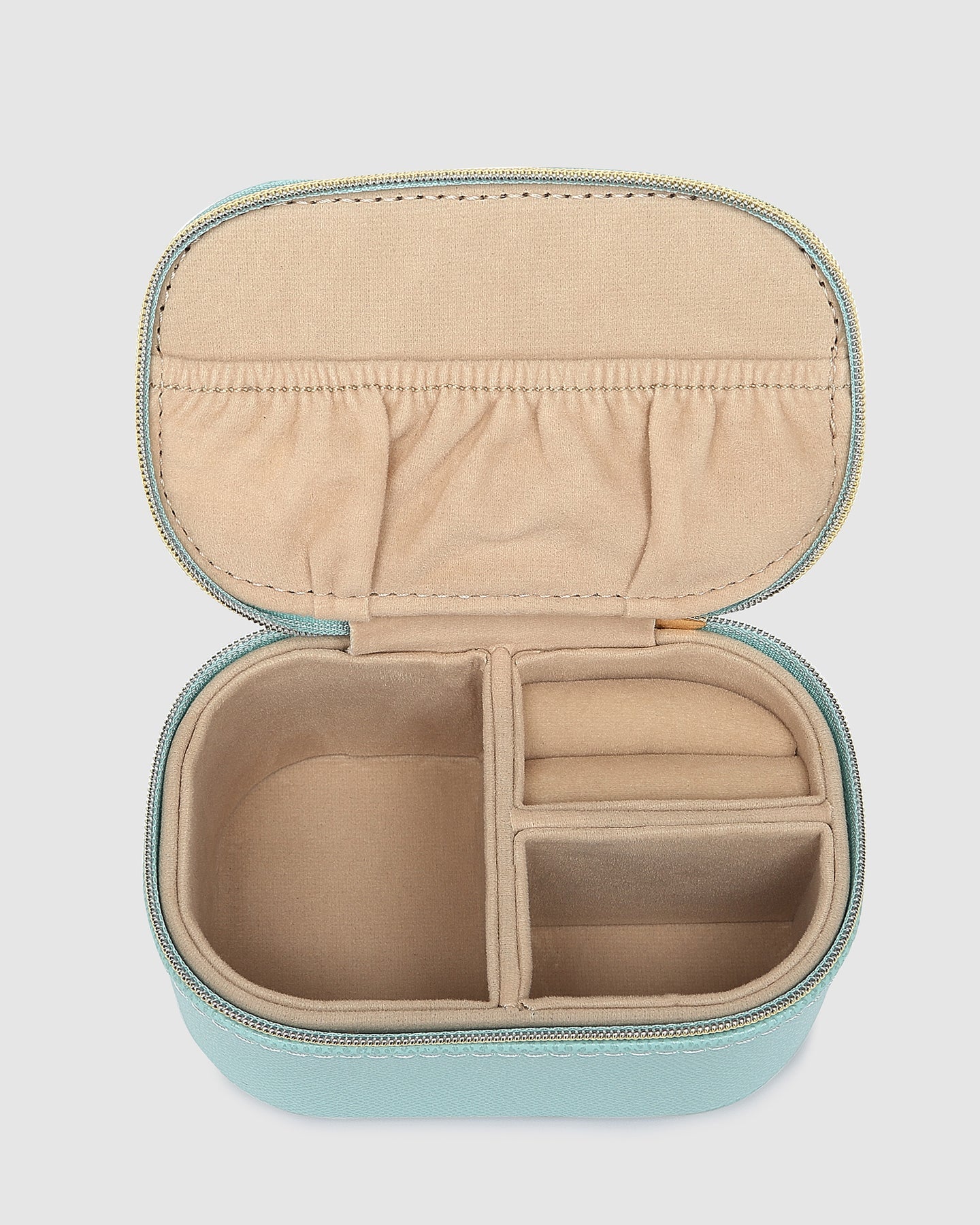Louenhide Olive Green Jewelry Box - Elegant Mint Jewelry Organizer for Necklaces, Rings & Earrings - Perfect for Travel, Home Decor & Gift Giving