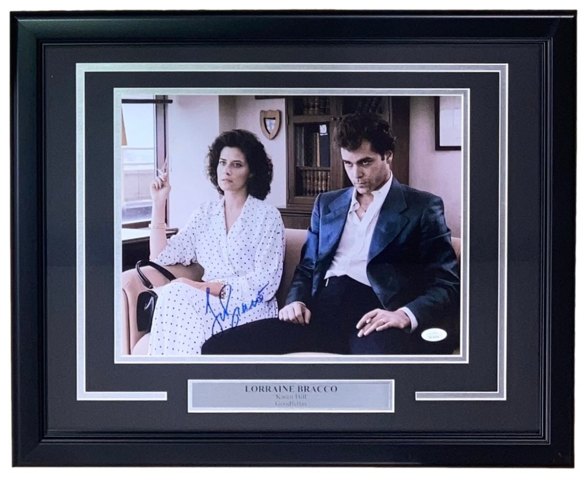 Lorraine Bracco Autographed 11x14 Framed Goodfellas Movie Photo with JSA COA - Perfect for Film Memorabilia Collectors & Home Theater Decor