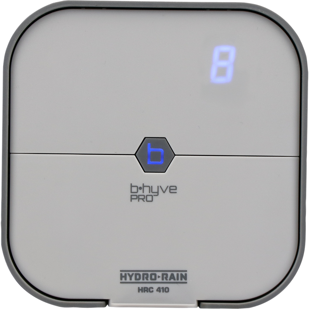 Hydro Rain HRC 410 WF 8-Station Smart Sprinkler Controller with 2.4GHz WiFi & Bluetooth - Indoor Water Irrigation System for Lawns & Gardens