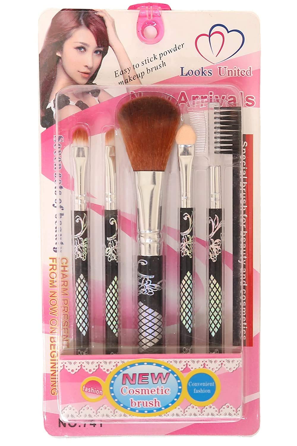 5-Piece Makeup Brush Set for Professional & Everyday Use - Soft Bristles, Ergonomic Handles (Colors May Vary) - Perfect for Foundation, Blush, Eyeshadow & Contouring