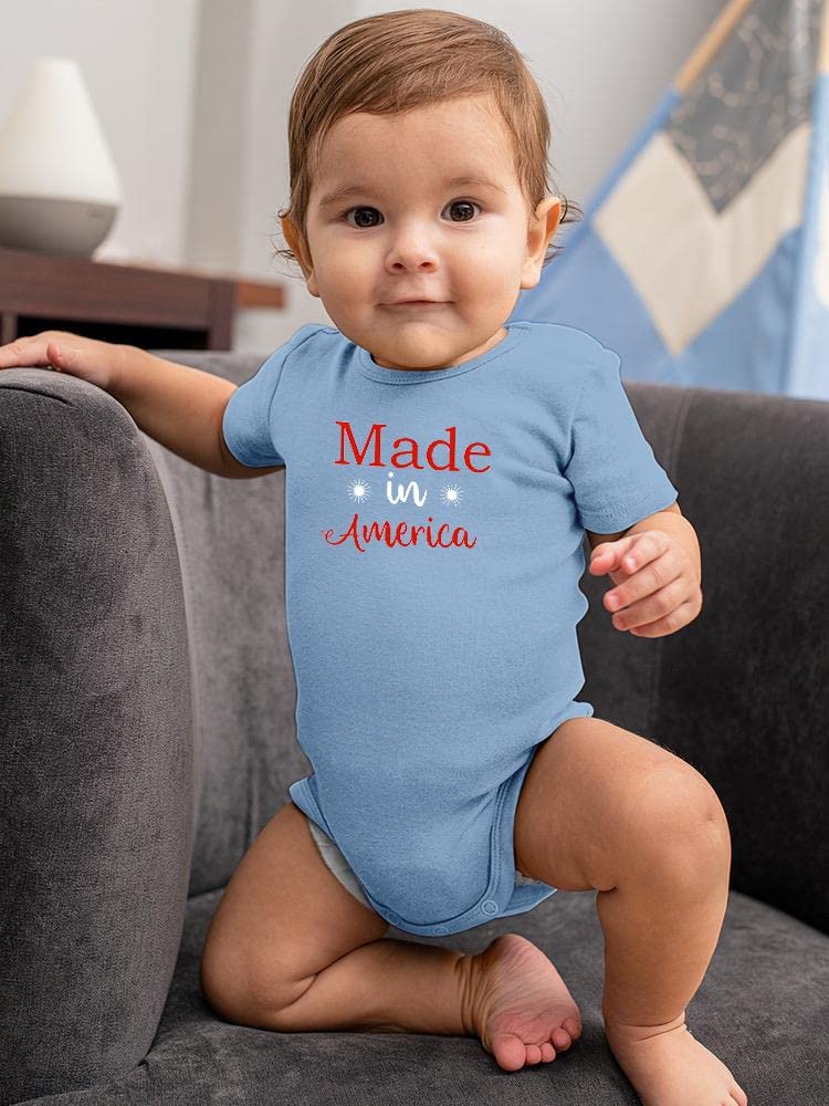 Smartprints Made in USA Fireworks Bodysuit for Baby - Perfect for 4th of July, New Year's & Birthday Celebrations