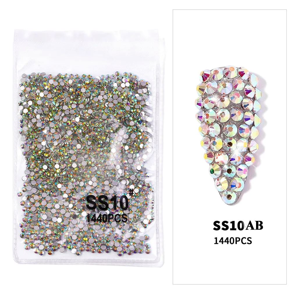 Premium Nail Rhinestones Kit - 1000+ Assorted Crystal Gems for Nail Art, DIY Manicure, and Acrylic Nails - Perfect for Salon, Home Use, and Professional Nail Design