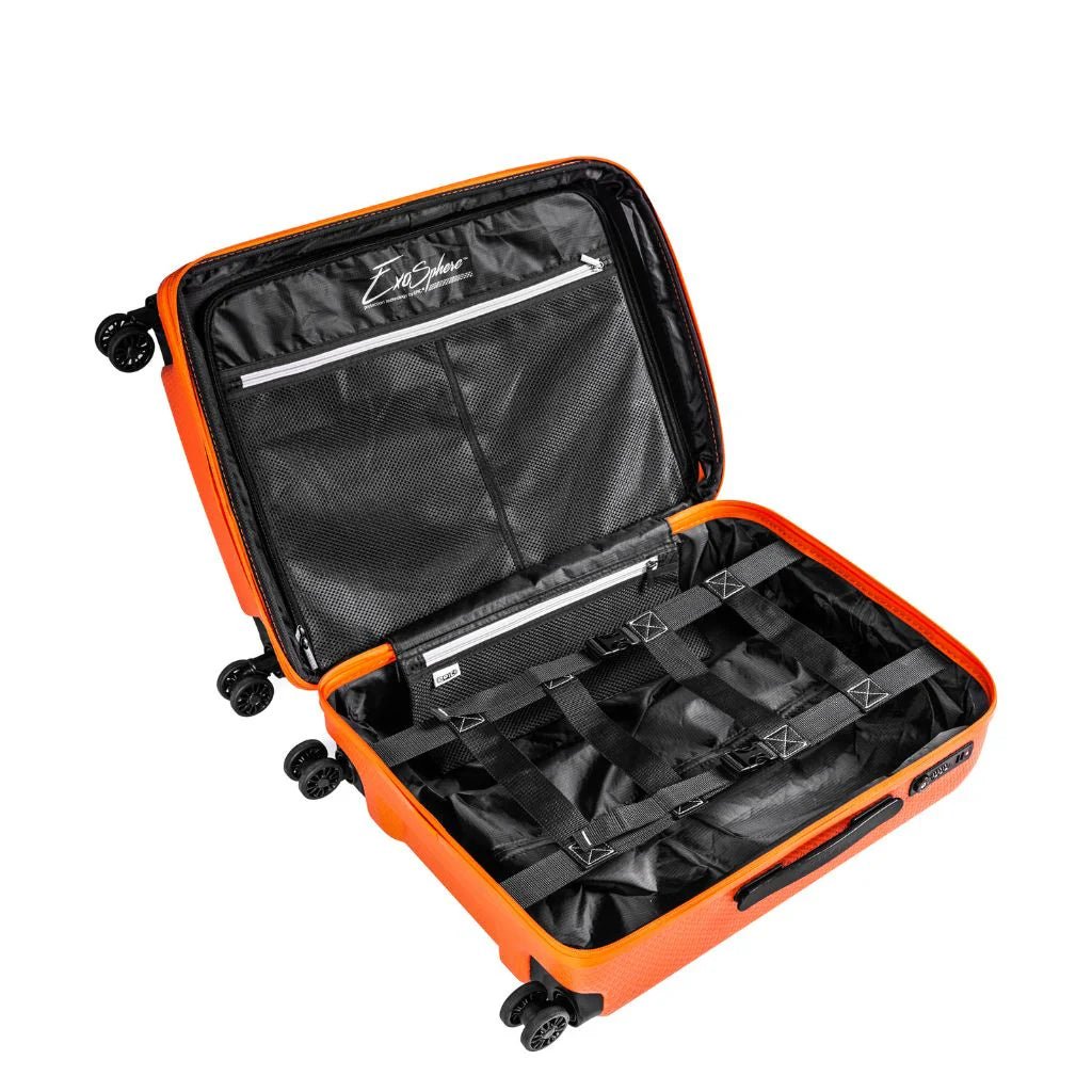 Epic GTO 5.0 2-Piece Hardside Luggage Set in Vibrant Neon Orange - Perfect for International Travel & Weekend Getaways