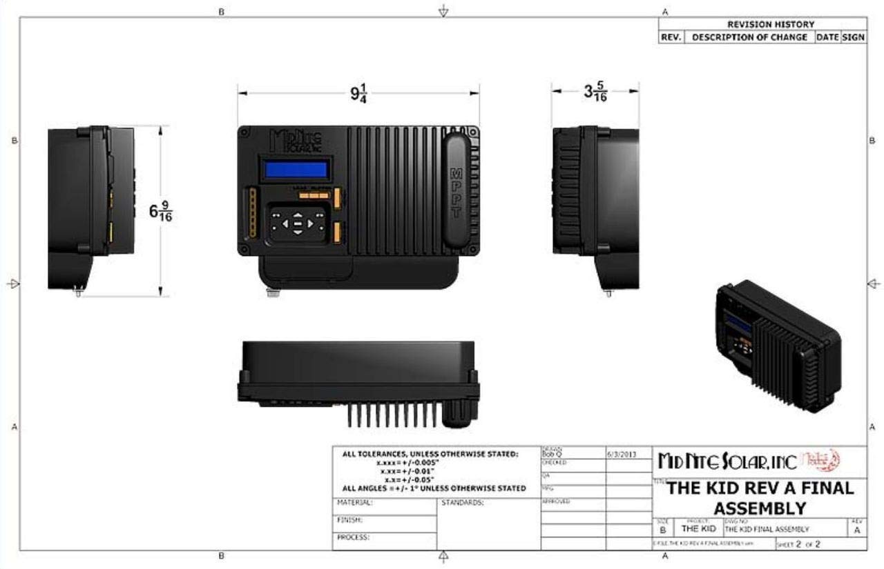 MidNite Solar MNKID-M-B 12V/24V Marine Battery Charge Controller - Waterproof & Durable for Boats, Yachts & RVs | Solar Power Regulator for Off-Grid & Marine Applications