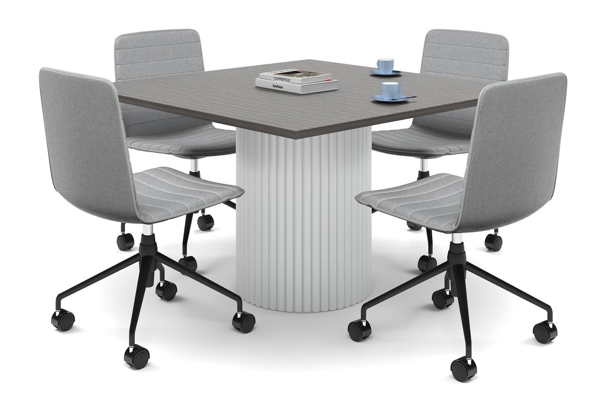 Premium Baobab Circular Base Boardroom Rectangle Table - 1200L x 1200W - Executive Office Conference Table for Professional Meetings & Presentations
