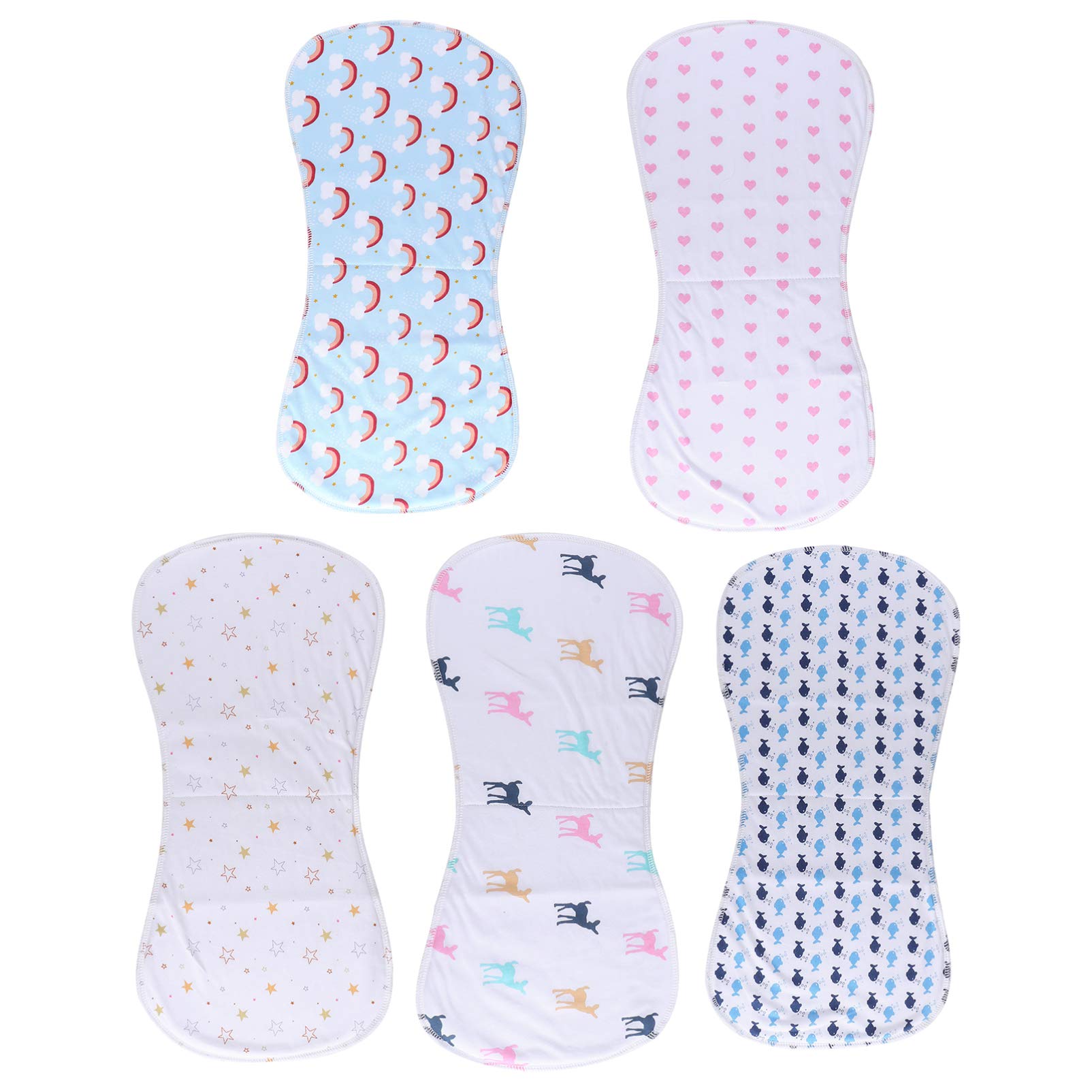 **Newborn Baby Clothes Set - 5-Piece Absorbent Burp Cloths & Towels for Boys & Girls | Soft, Gentle & Washable | Perfect for Feeding, Burping & Spit-Up Protection**