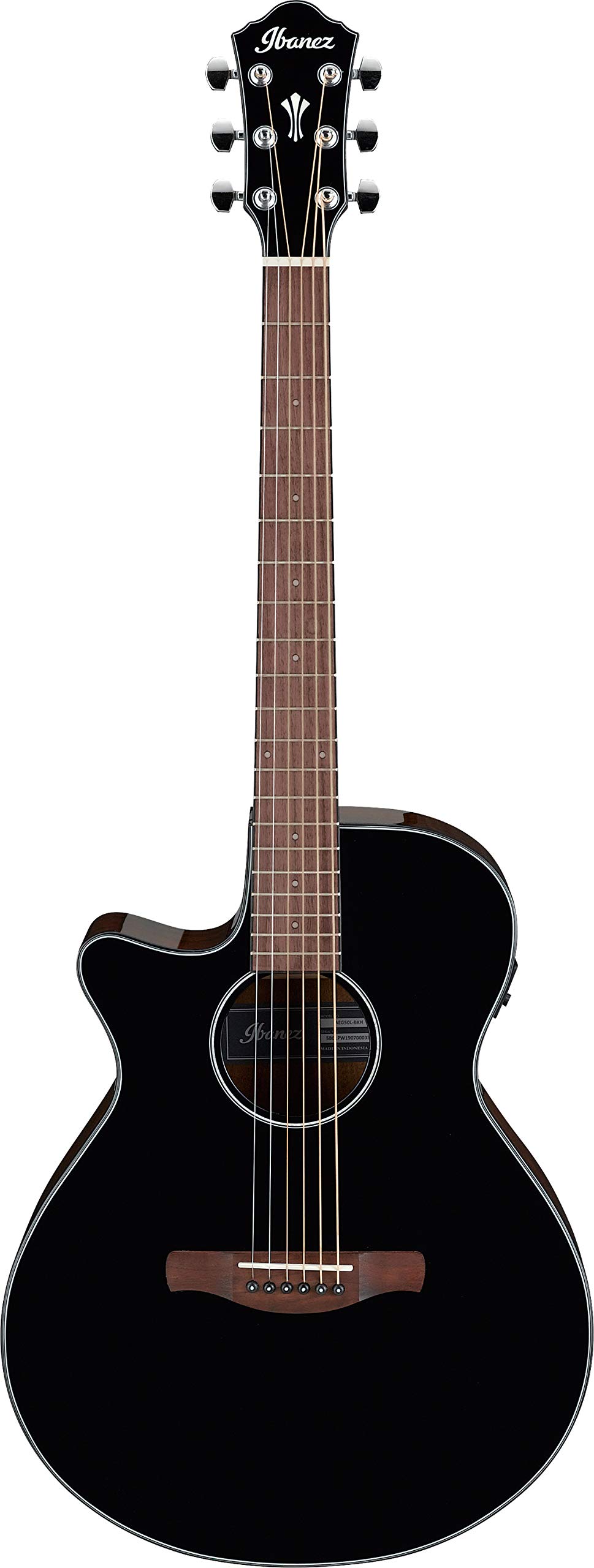 Ibanez AEG50L Left-Handed Acoustic-Electric Guitar - Black High Gloss Finish | Perfect for Stage Performances & Home Recording