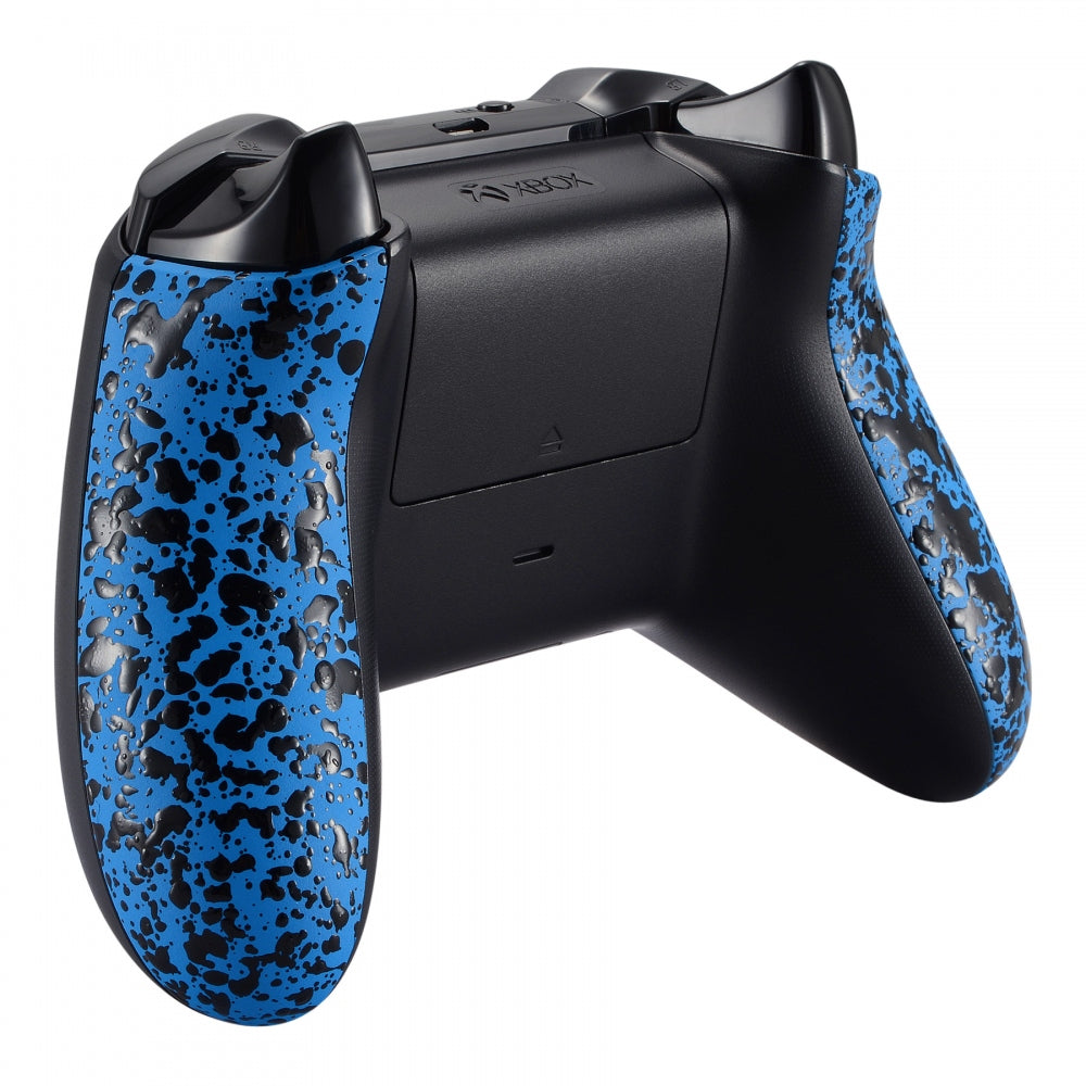 Textured Blue Back Panels & Non-Slip Side Rails Replacement for Xbox One X/S Controller - Enhanced Grip & Comfort for Gaming - Perfect for Long Play Sessions & Competitive Gaming