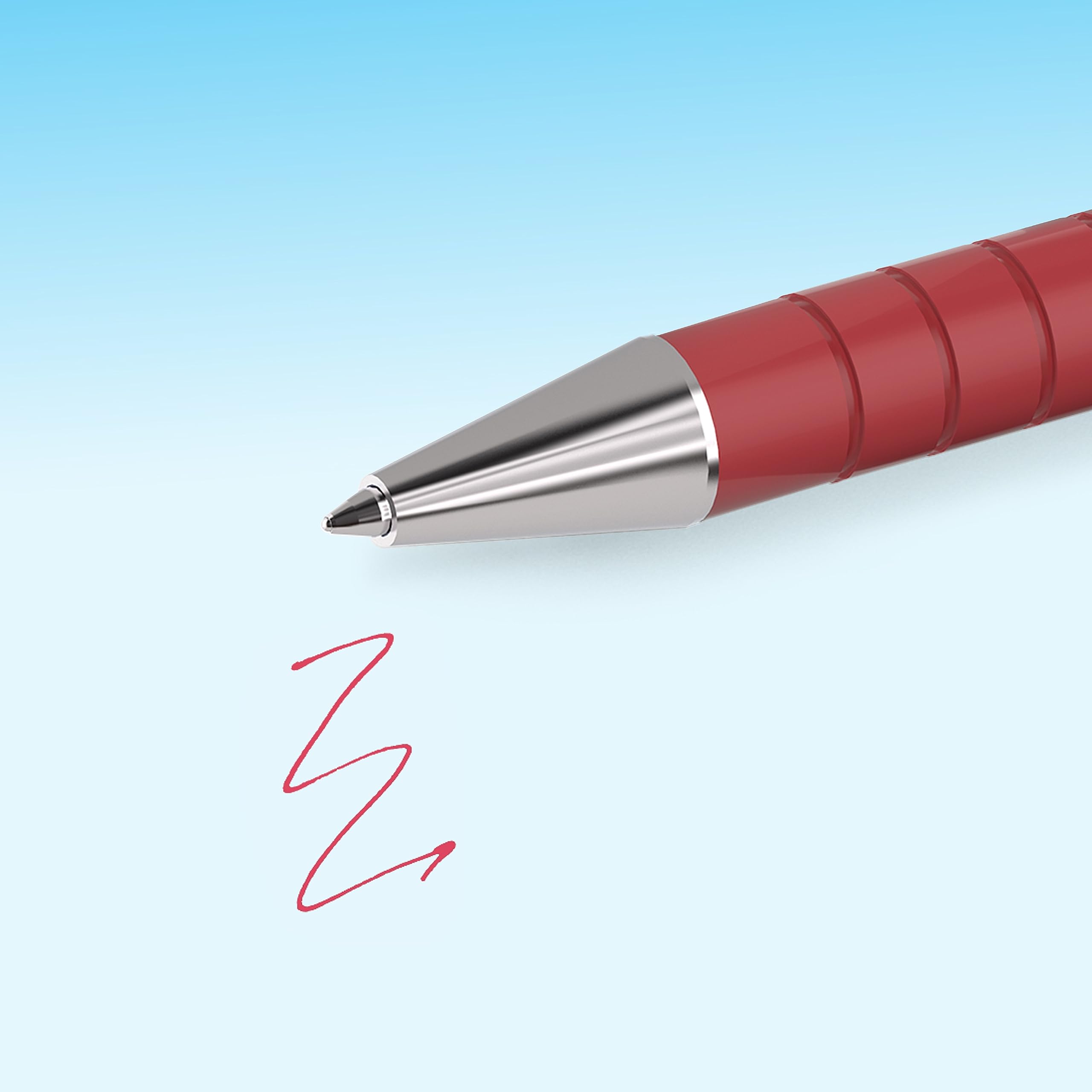 Paper Mate Flexgrip Ultra Retractable Ballpoint Pens - Medium Point 1.0mm, Pack of 12 Red Pens for Smooth Writing | Ideal for Office, School & Note Taking