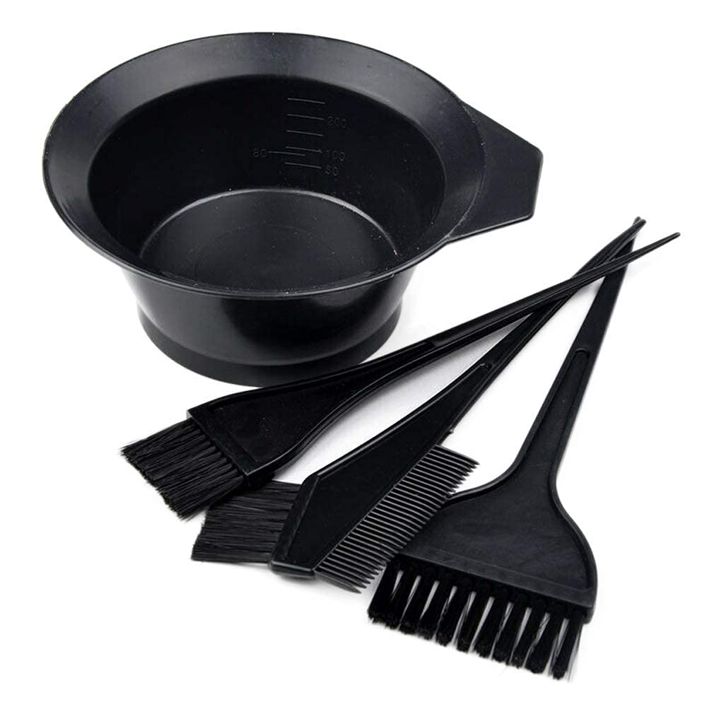 E-DUNIA 5-Piece Professional Hair Coloring Kit - Includes Mixing Bowl, Tinting Brush & Angled Comb for Salon-Quality Hair Dye Application | Perfect for At-Home Hair Color, DIY Highlights & Root Touch-Ups | Comes with Facial Tissue Wipes