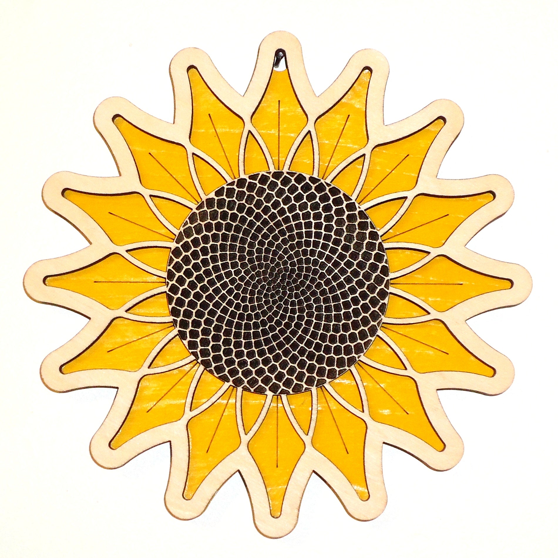 Baltic by Design Sunflower Trivet - Handmade Wooden Kitchen Hot Pad for Pots & Pans - Perfect for Dining Table Decor & Heat Protection