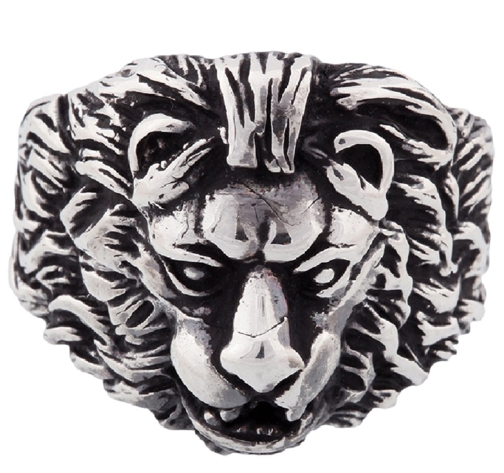Lion Head Ring for Men & Women - Unique Vintage Silver & Gold Jewelry - Perfect for Gifts, Parties, and Fashion Accessories