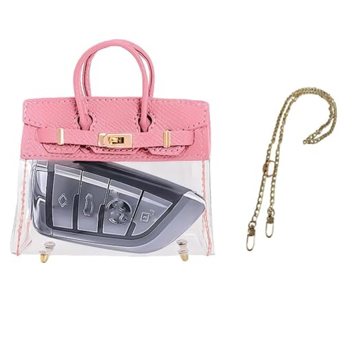 Mini Creative Handbag Design Car Key Holder - Exquisite Transparent Small Keychain Purse with Universal Buckle for Women | Perfect for Key Organization, Gift Giving & Daily Use
