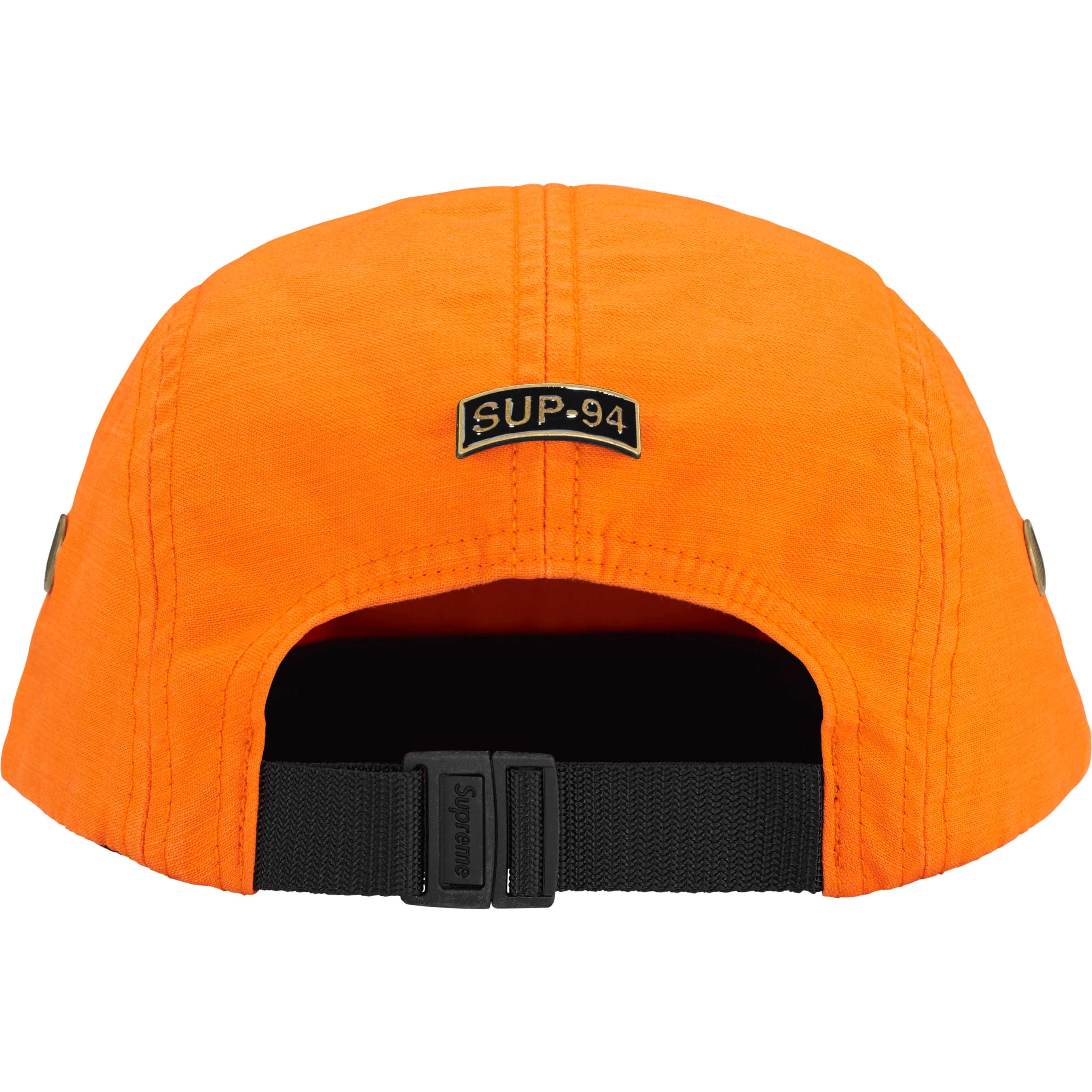 Supreme FW24 Military Camp Cap - Orange Adjustable Cotton Baseball Hat for Men & Women - Perfect for Outdoor Activities, Streetwear Fashion, and Casual Wear