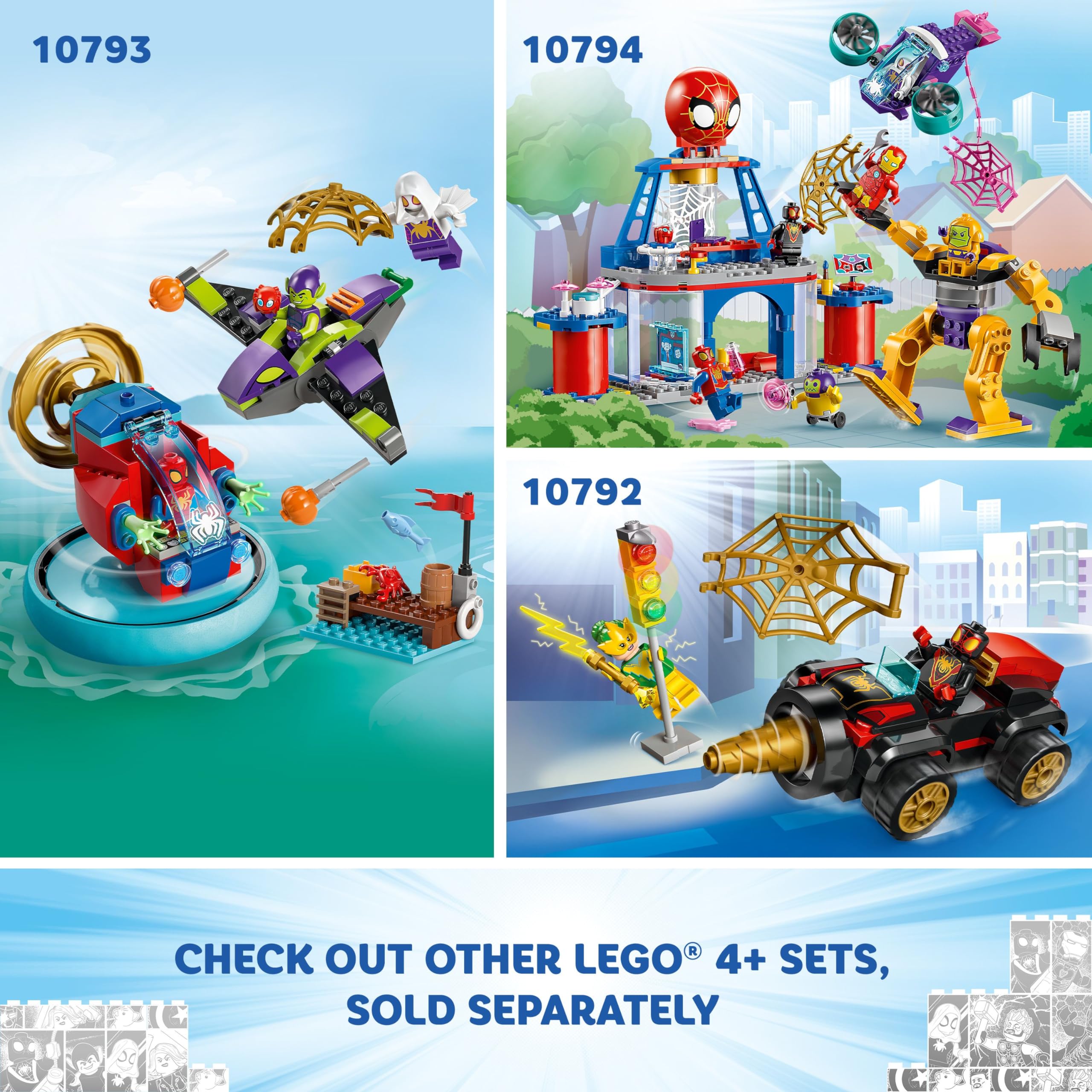 LEGO Marvel Spidey vs. Green Goblin Building Set - Super Hero Toy with Spider-Man & Green Goblin Minifigures - Marvel Action Playset for Kids Ages 4-6 (Set 10793) - Perfect for Creative Play & Superhero Battles