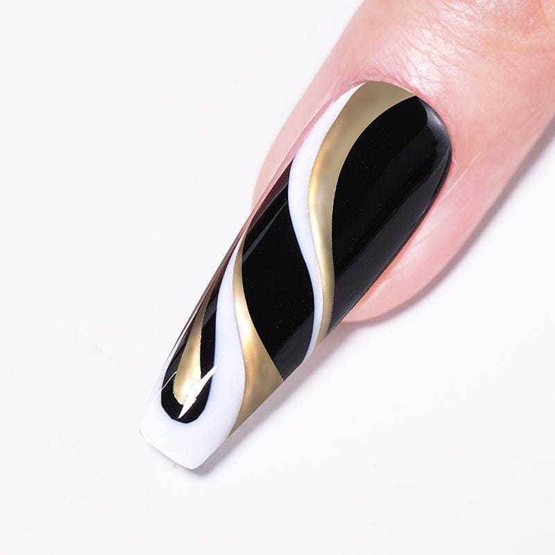2 in 1 Gold Nail Art Painting Gel - 5ml Professional UV/LED Gel Polish for Nail Designs & Manicures - Perfect for Salon, Home Use & DIY Nail Art