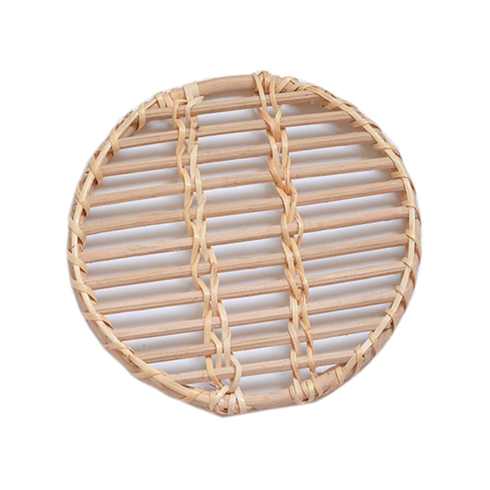Rattan Woven Storage Tray - Multipurpose Snack Organizer, Coffee Table Mat & Home Decor for Living Room, Bedroom, Office | Natural Photography Props for Styling & Instagram Photos