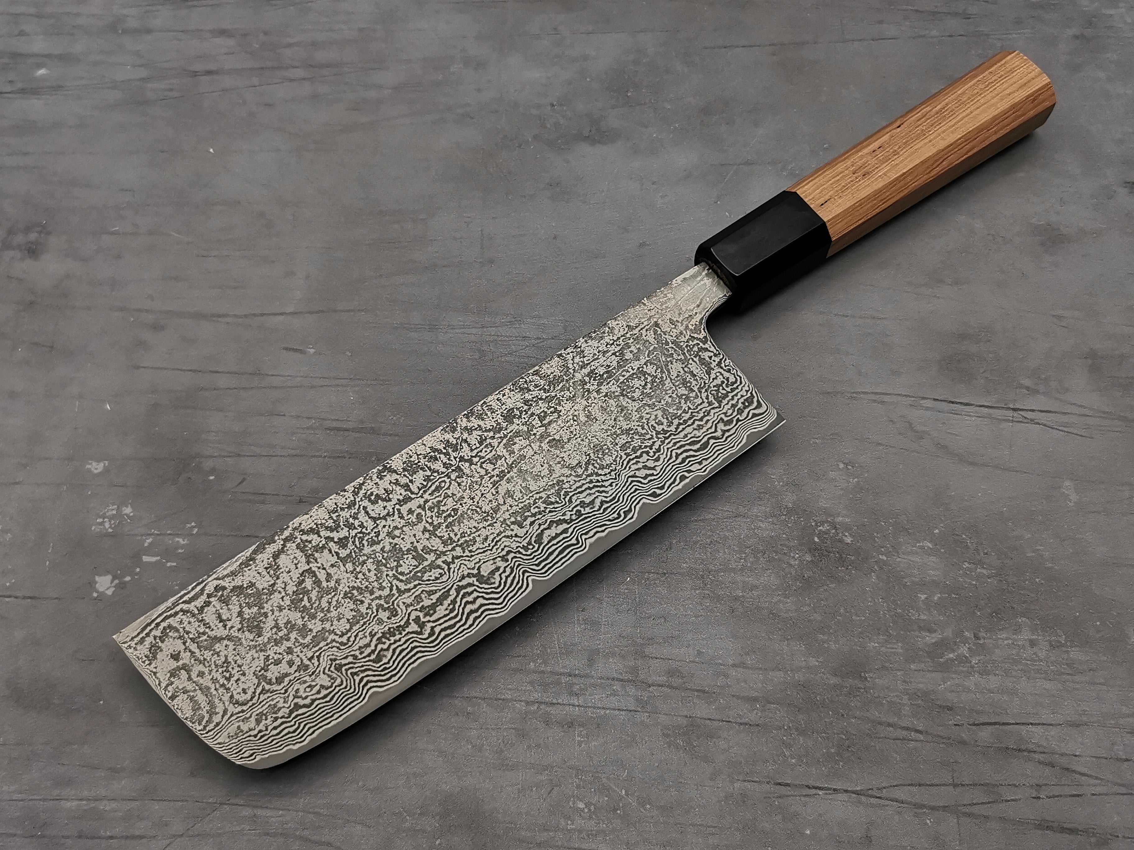 Shiro Kamo SG2 Damascus 180mm Nakiri Japanese Chef Knife - Premium Kitchen Knife for Slicing Vegetables, Fruits & Herbs - Perfect for Home Cooks & Professional Chefs