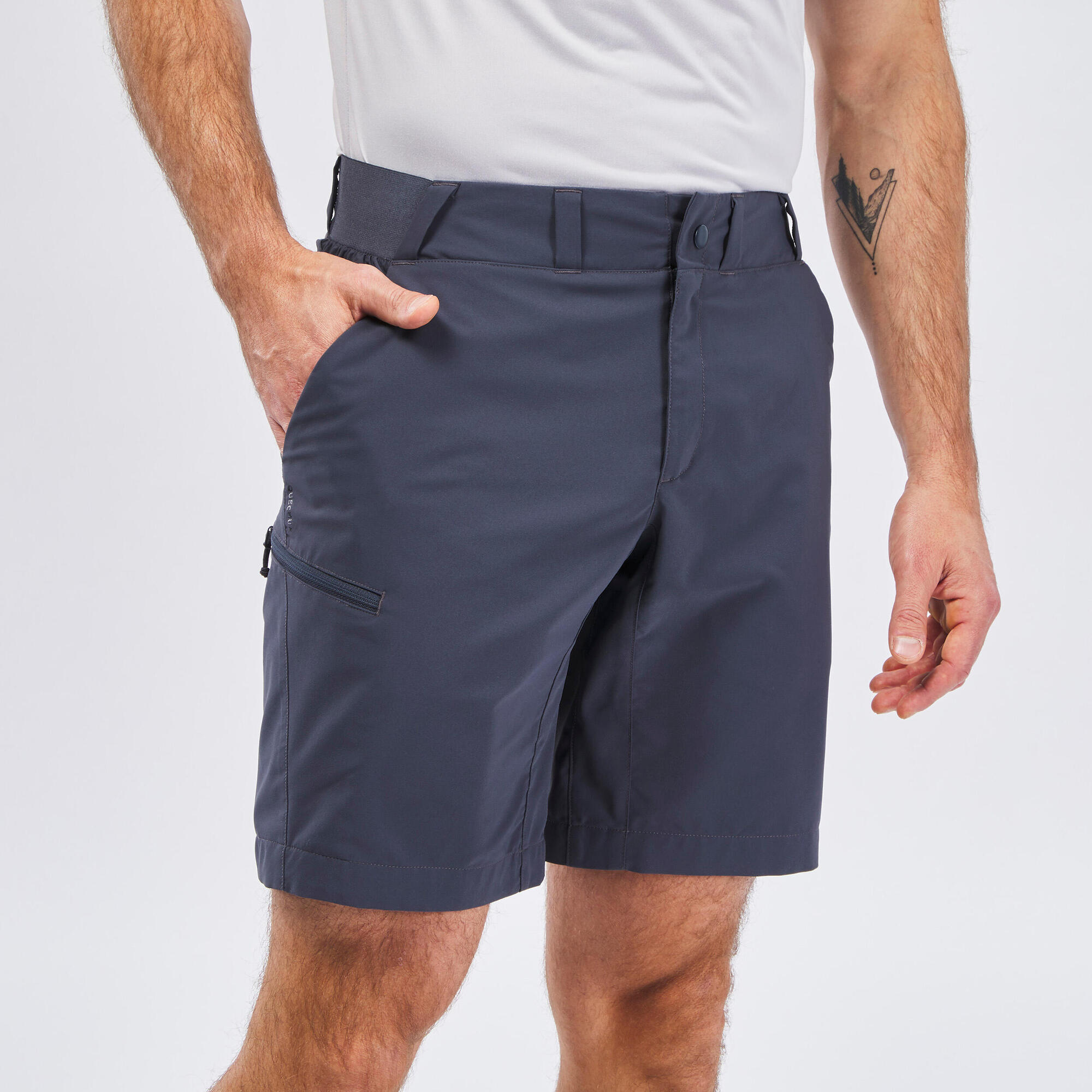 Quechua Men's MH100 Lightweight Quick-Dry Hiking Shorts for Outdoor Adventures & Travel - Perfect for Hiking, Camping, and Summer Activities