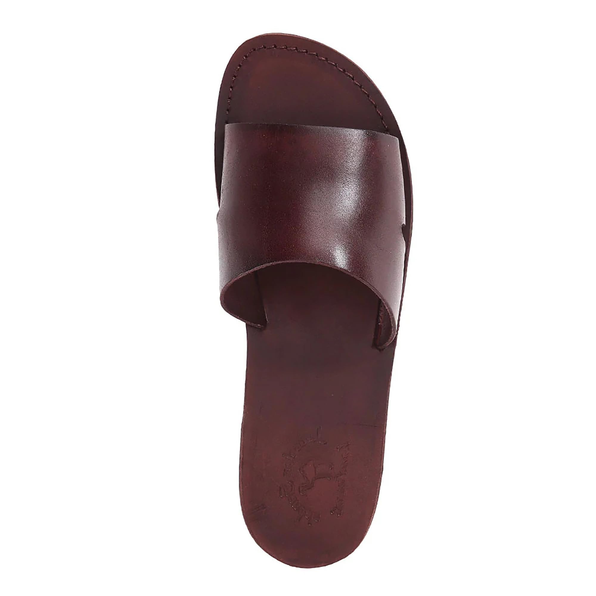 Bashan Men's Leather Wide Strap Slide Sandals - Comfortable Casual Summer Footwear for Beach, Pool, and Outdoor Activities
