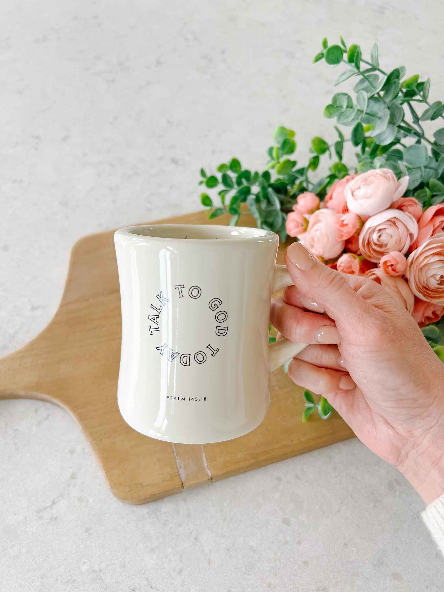 Talk to God Today Inspirational Ceramic Coffee Mug - Perfect for Morning Devotions, Prayer Time & Christian Gifts