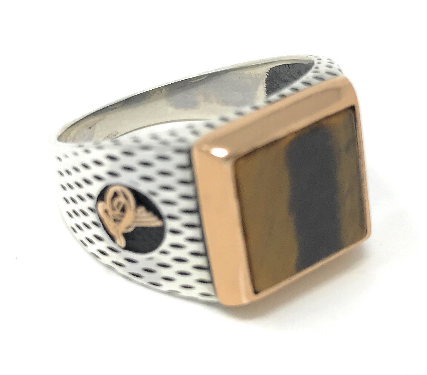 925K Sterling Silver Tiger Eye Ottoman Men's Ring for Gifts, Wedding & Fashion Jewelry - AKR K4S