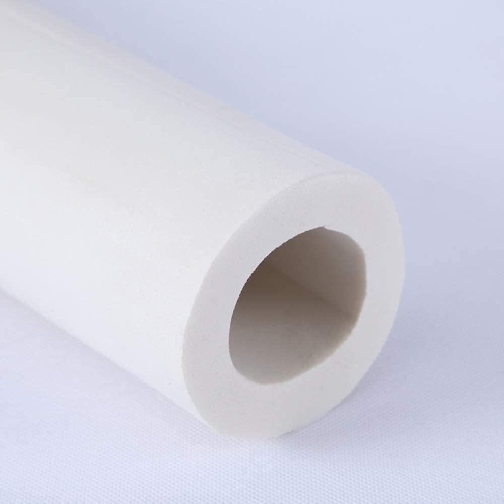 Foam Pipe Insulation Tube - White Sunscreen Antifreeze Sponge Wrap for Water Pipes & AC Lines (45mm x Pack of 5) - Prevent Freezing & Protect Pipes in Winter, HVAC & Plumbing Applications