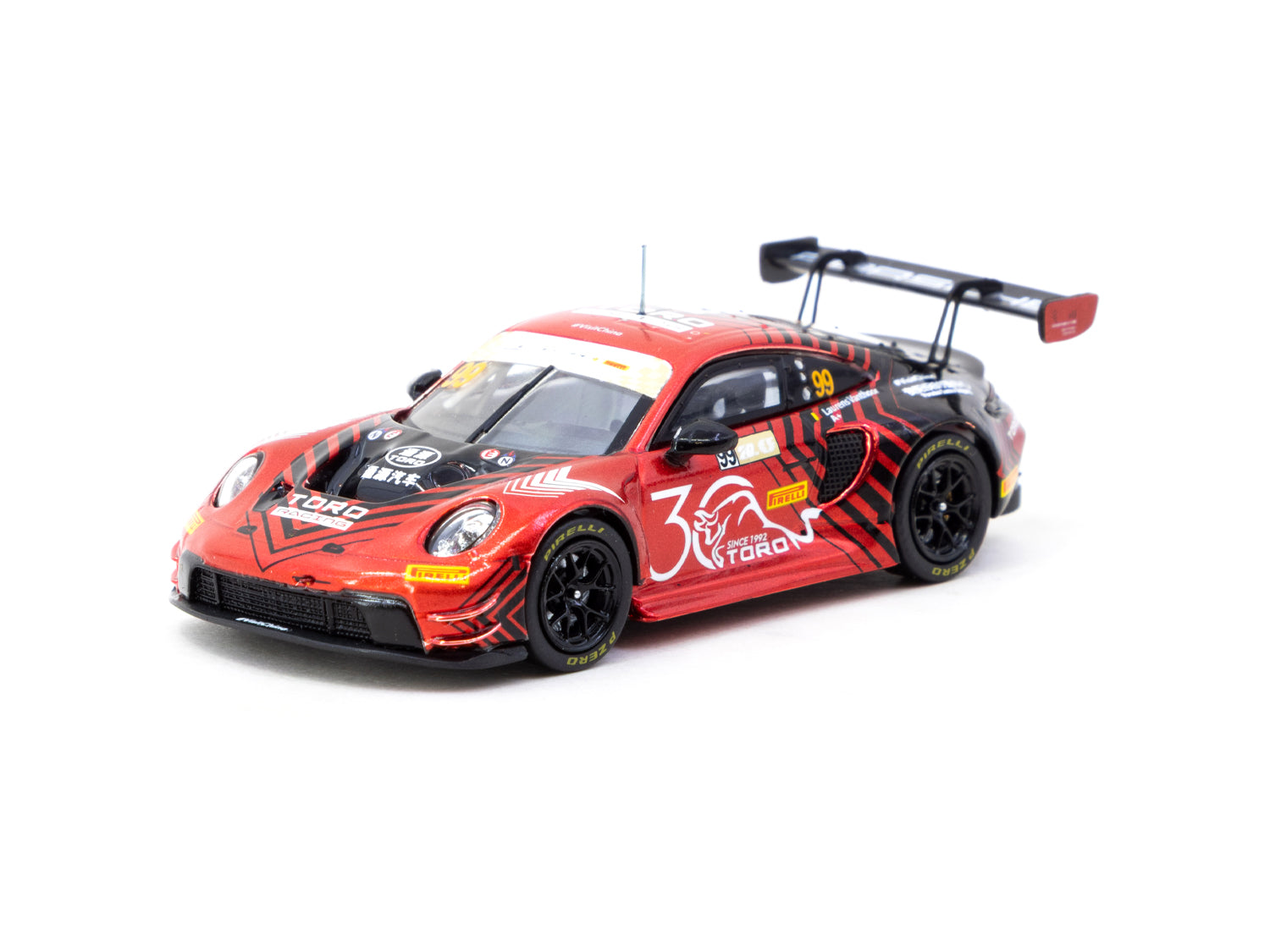 1/64 Scale Porsche 911 GT3 R Macau GT Cup Diecast Model Car - Tarmac Works x iXO Models FIA GT World Cup 2023 #99 Special Edition - Perfect for Collectors, Racing Fans & Display Cases