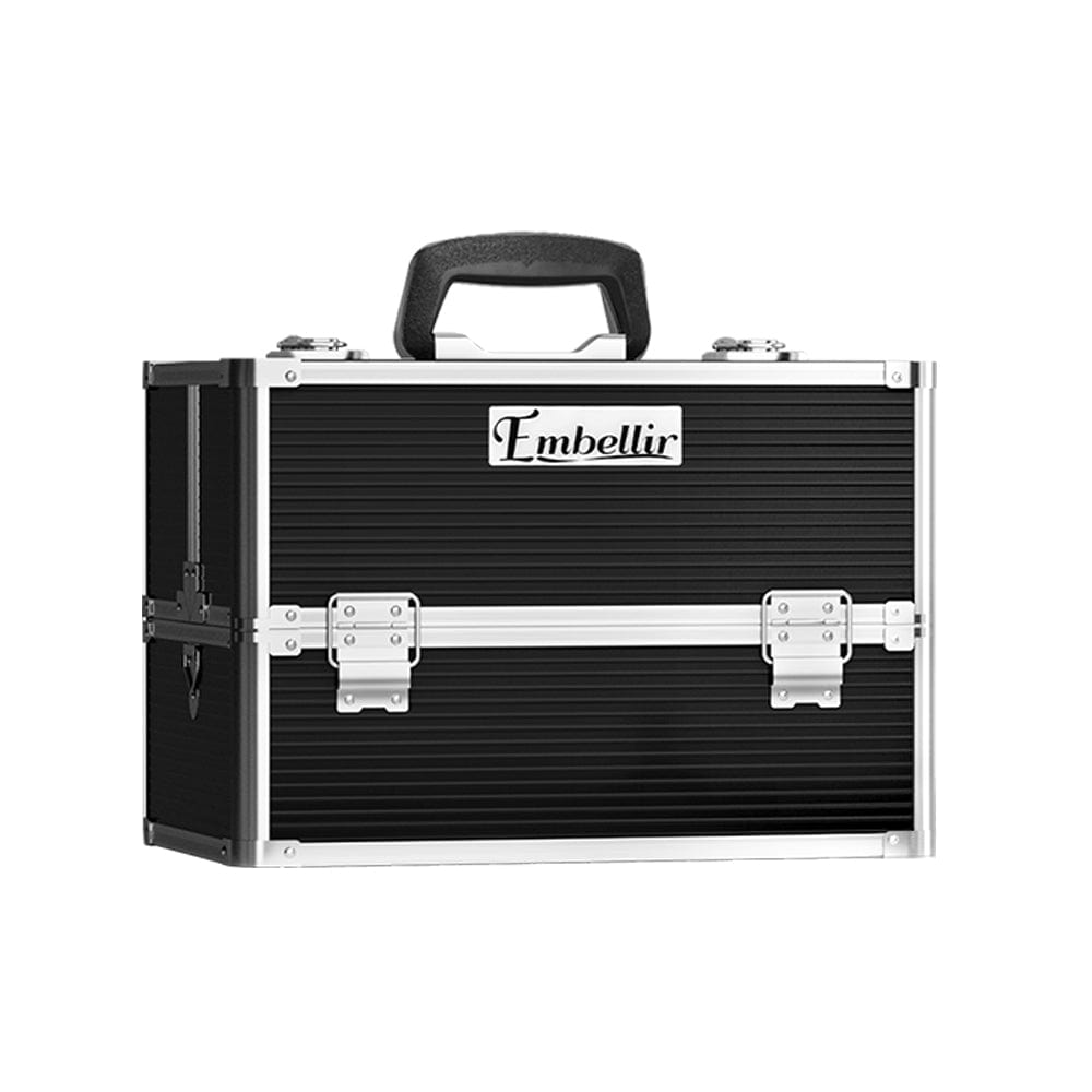 Embellir Portable Cosmetic Beauty Makeup Case - Black | Travel Makeup Organizer for Women | Perfect for Home, Travel & Professional Use