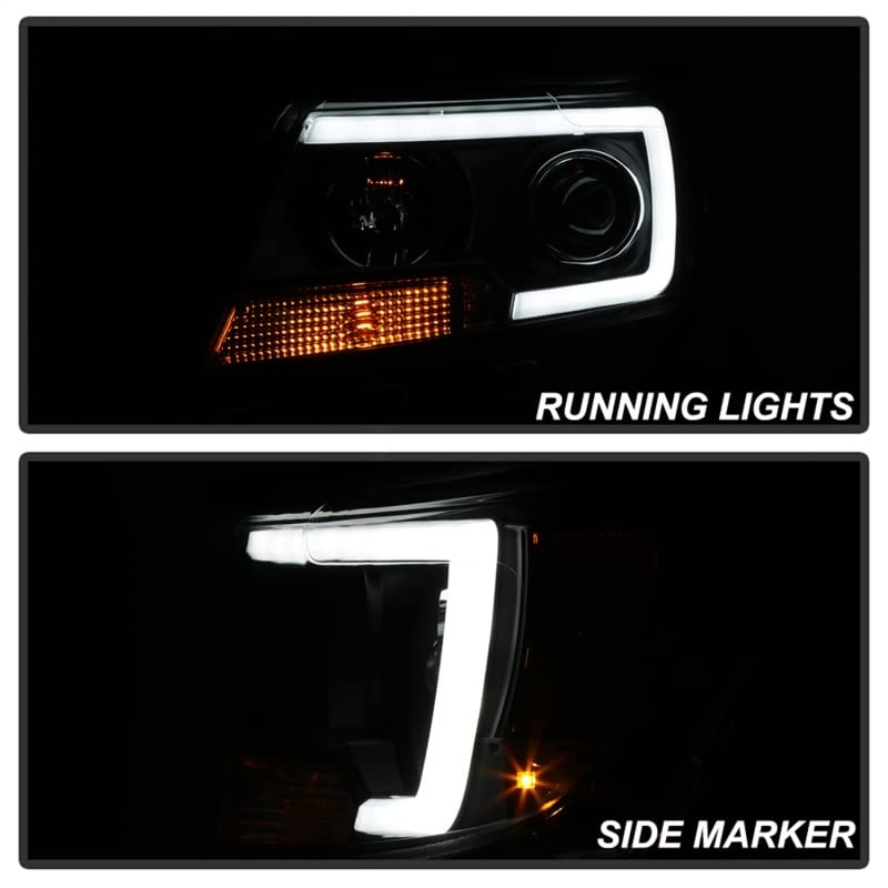 Spyder 5085283 Black LED Dry Bar Projector Headlights for 2015-2019 Chevy Colorado - Upgrade Your Truck Lighting for Off-Road & Night Driving