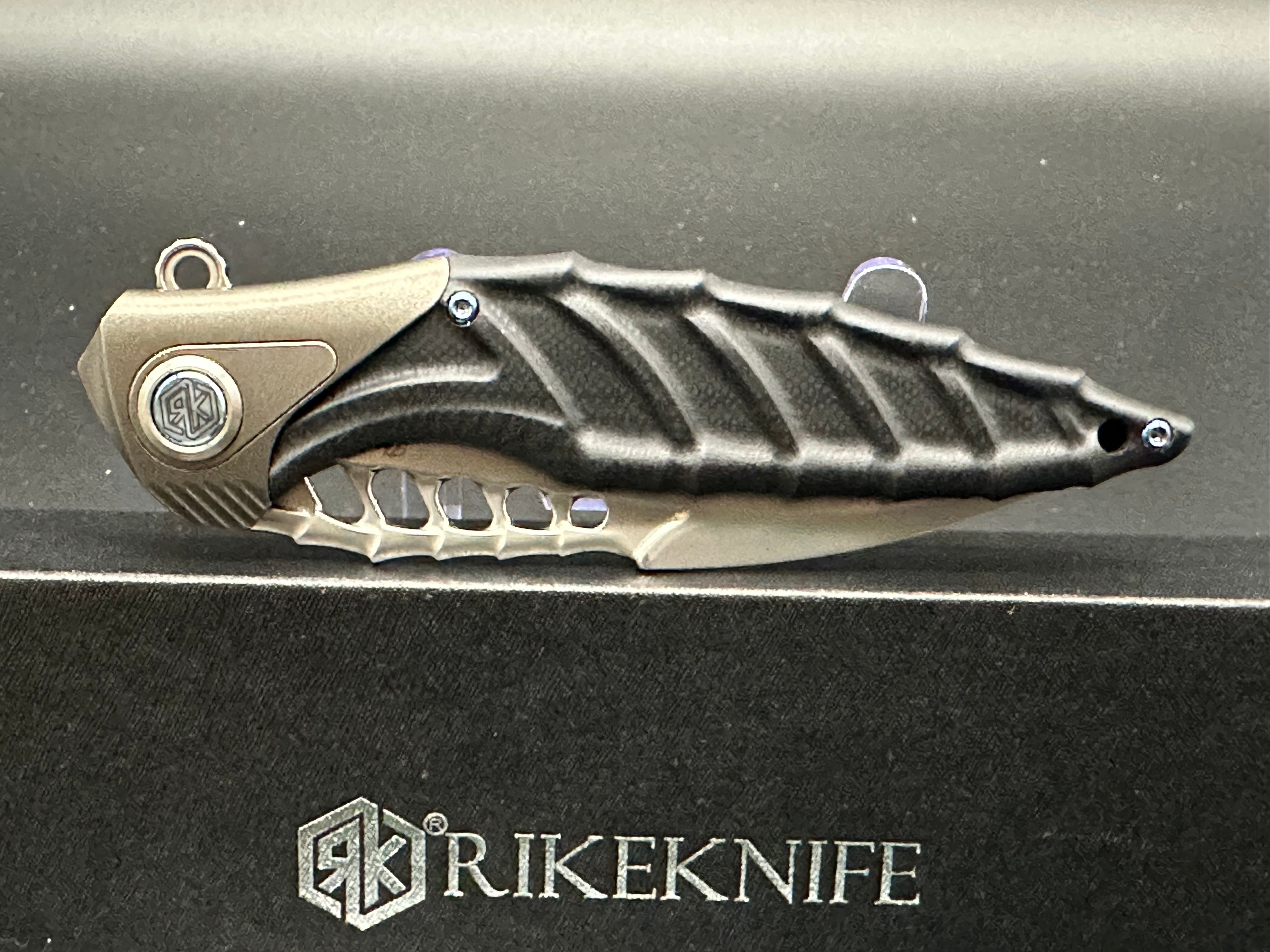 RIKE Thor 7 Integral Folding Knife - Premium Titanium Blade with Black G10 Handle - EDC Pocket Knife for Outdoor Camping, Hiking & Survival Gear