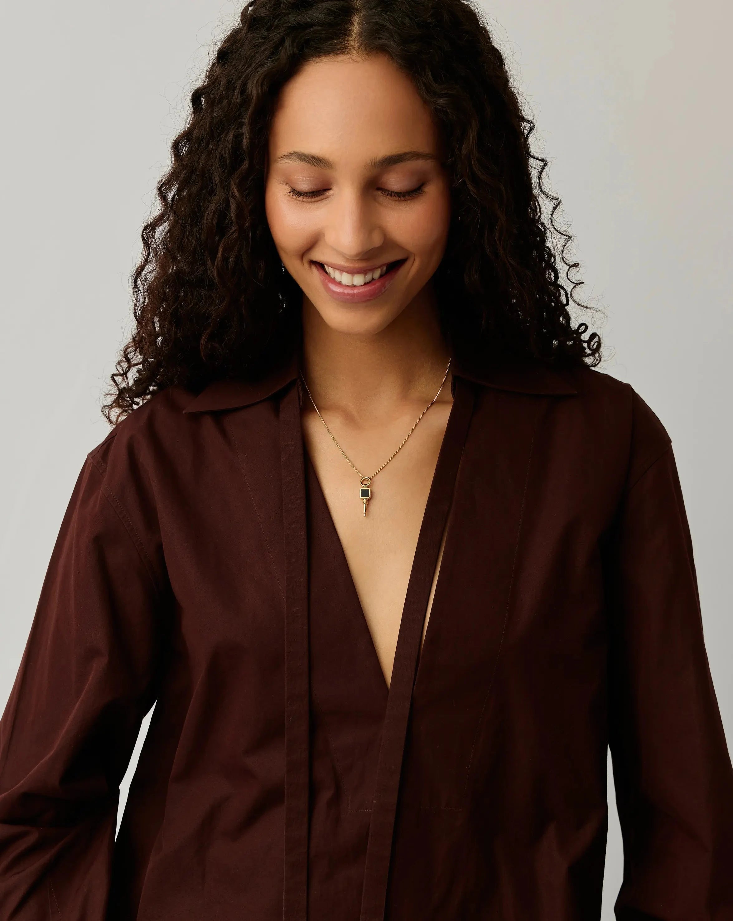 18ct Gold Plated Key Pendant Rope Chain Necklace with Black Onyx & Green Onyx | Elegant Jewelry for Women | Perfect for Gifts, Parties & Everyday Wear