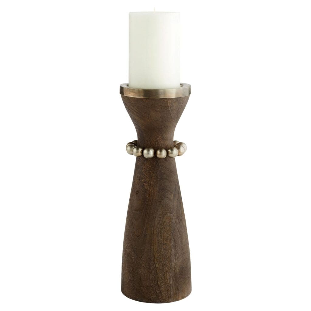 Cyan Design 11513 Parvati Candle Holder - Antique Silver Finish, Large Size for Elegant Home Decor & Table Centerpiece