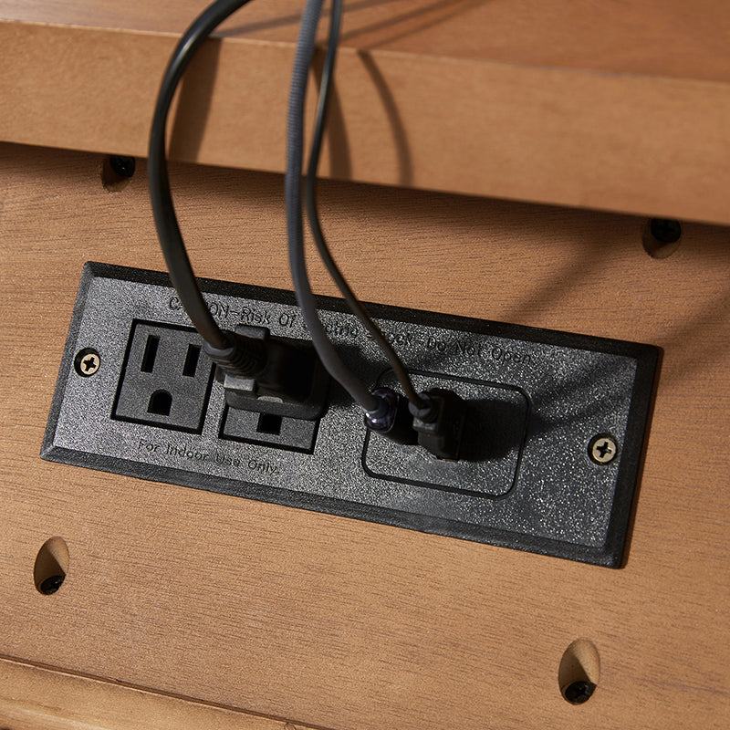 Bernhard 3 Drawer Traditional Nightstand with USB Outlets - Solid Wood Bedside Table for Bedroom, Living Room & Office - Charging Station & Storage Cabinet