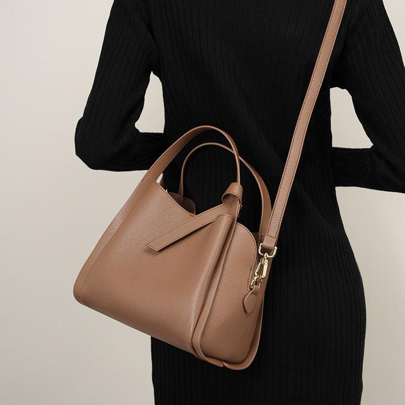 Genuine Leather Crossbody Bag for Women - Stylish Tote, Shoulder & Bucket Bag - Perfect for Work, Travel & Everyday Use