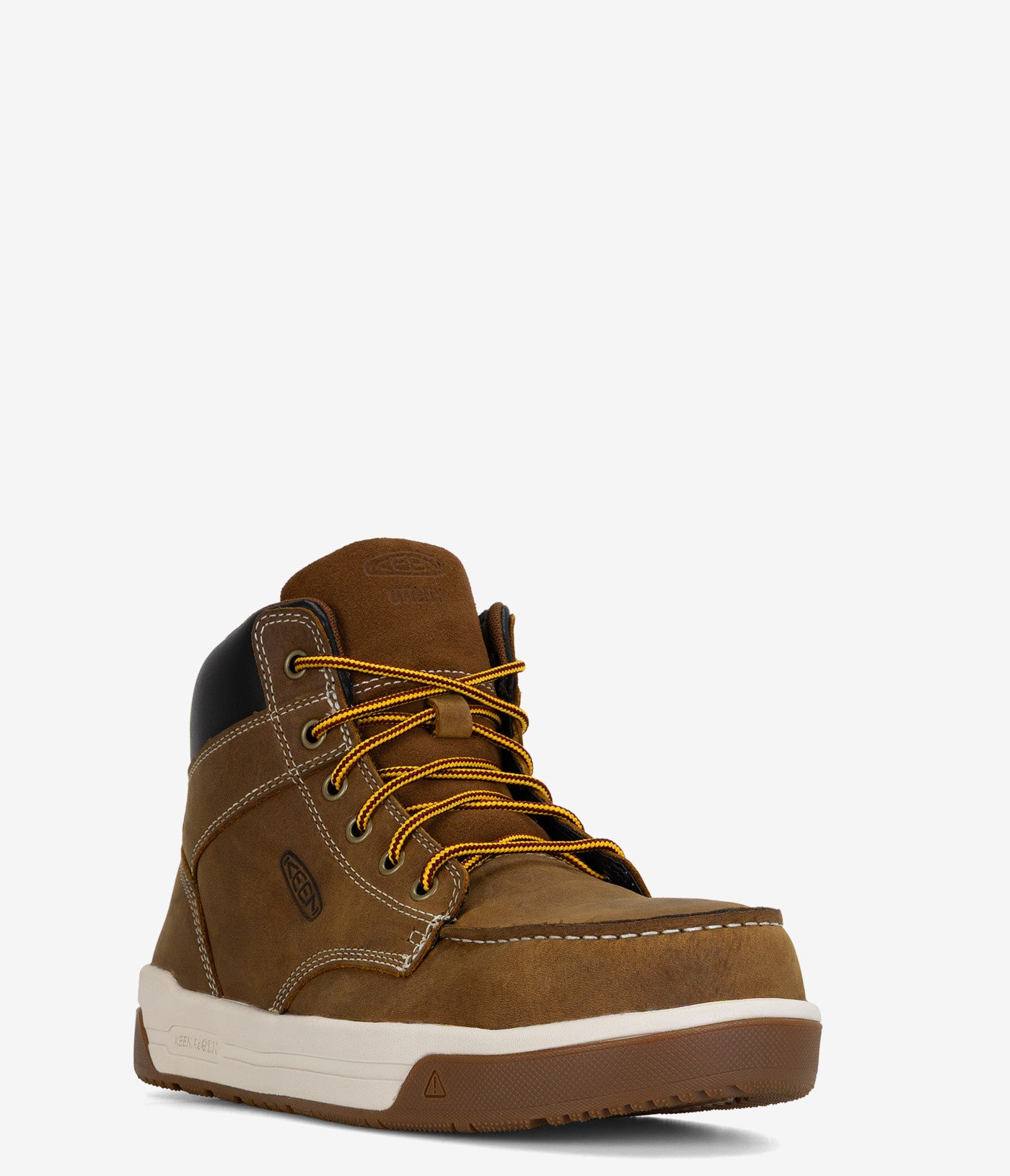 KEEN Utility Gibson Mid Carbon Toe Work Boots for Men - Durable Safety Shoes for Construction, Hiking & Outdoor Work