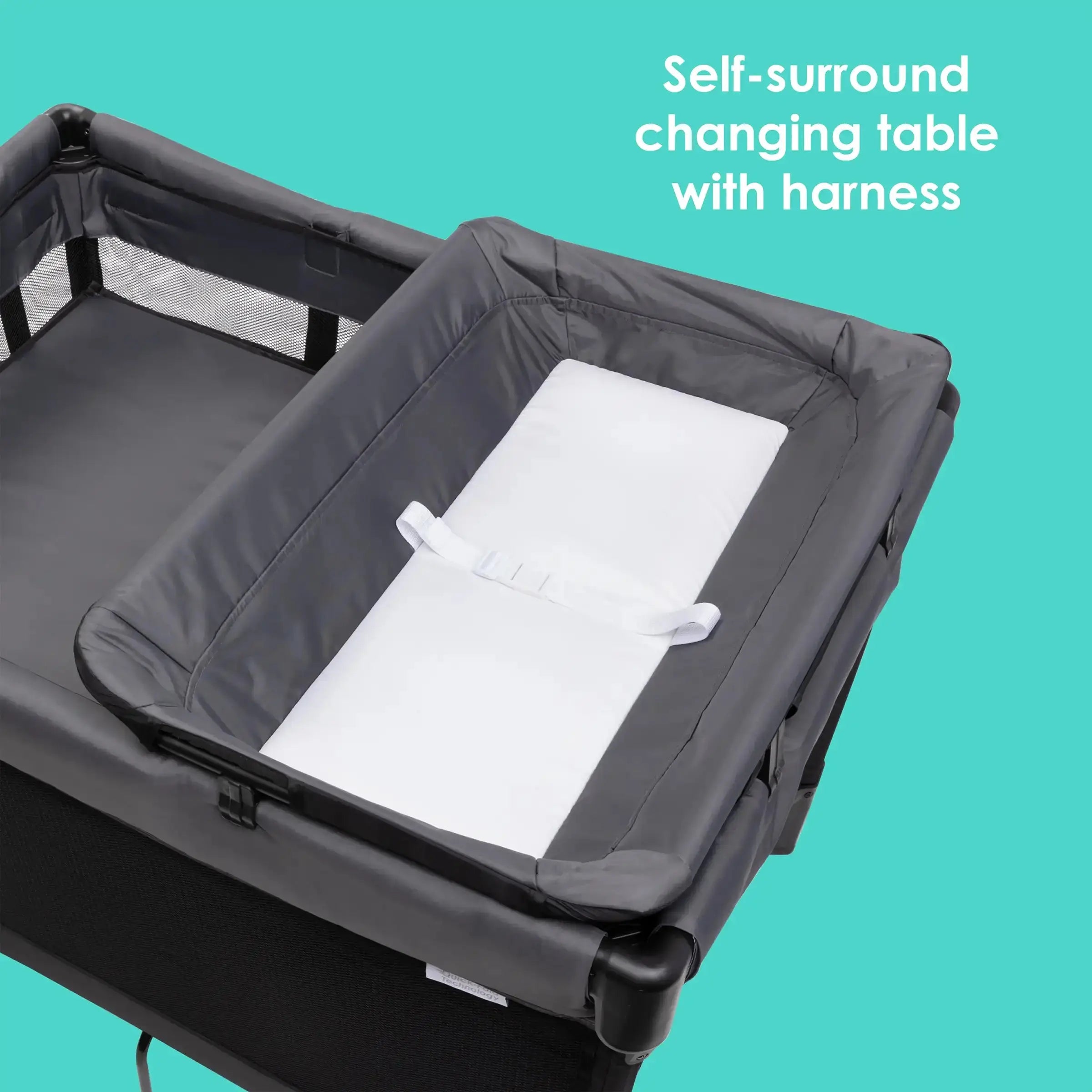 Comet Stellar 3-in-1 Quick Fold Playard - Portable Baby Crib, Bassinet & Changing Station | Dash Black (Kohl's Exclusive) | Perfect for Travel, Nursery & On-the-Go Parents
