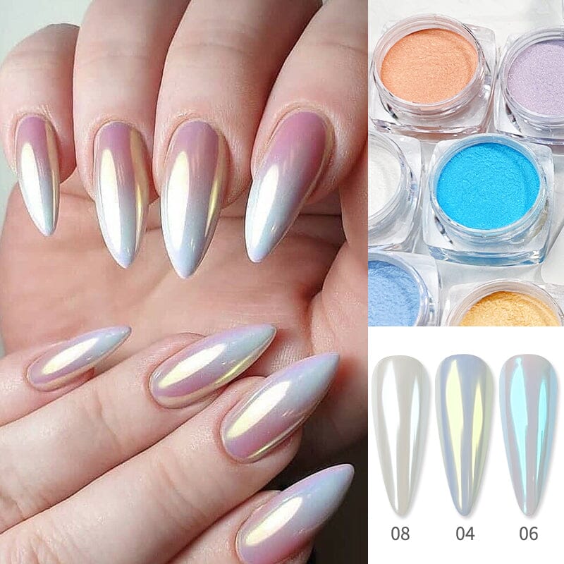 Neon Pearly Nail Powder - Professional Nail Art Glitter Dust for Acrylic & Gel Nails - Perfect for Manicures, Pedicures & Nail Salon Designs