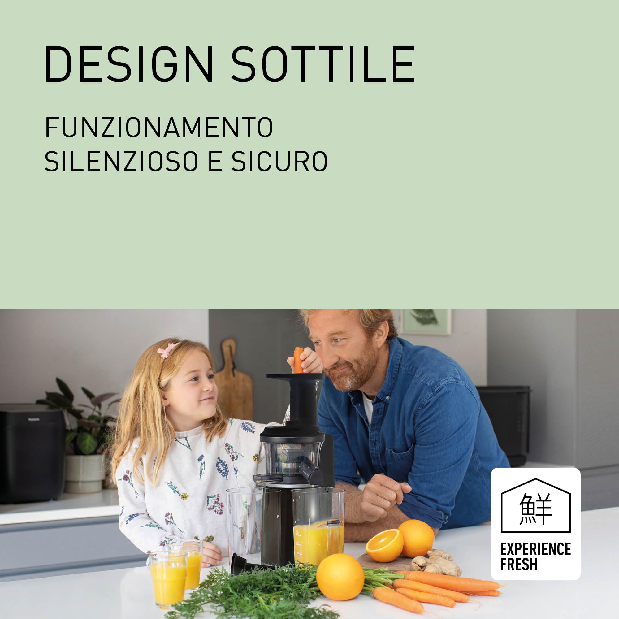 Panasonic MJ-L501KXE Slow Juicer - 150W Electric Cold Press Juicer for Fruits and Vegetables - Stainless Steel & Plastic Body - Slim & Elegant Design - Includes Frozen Fruit Attachment (Black) - Perfect for Healthy Juicing, Detox Drinks, and Homemade Baby Food