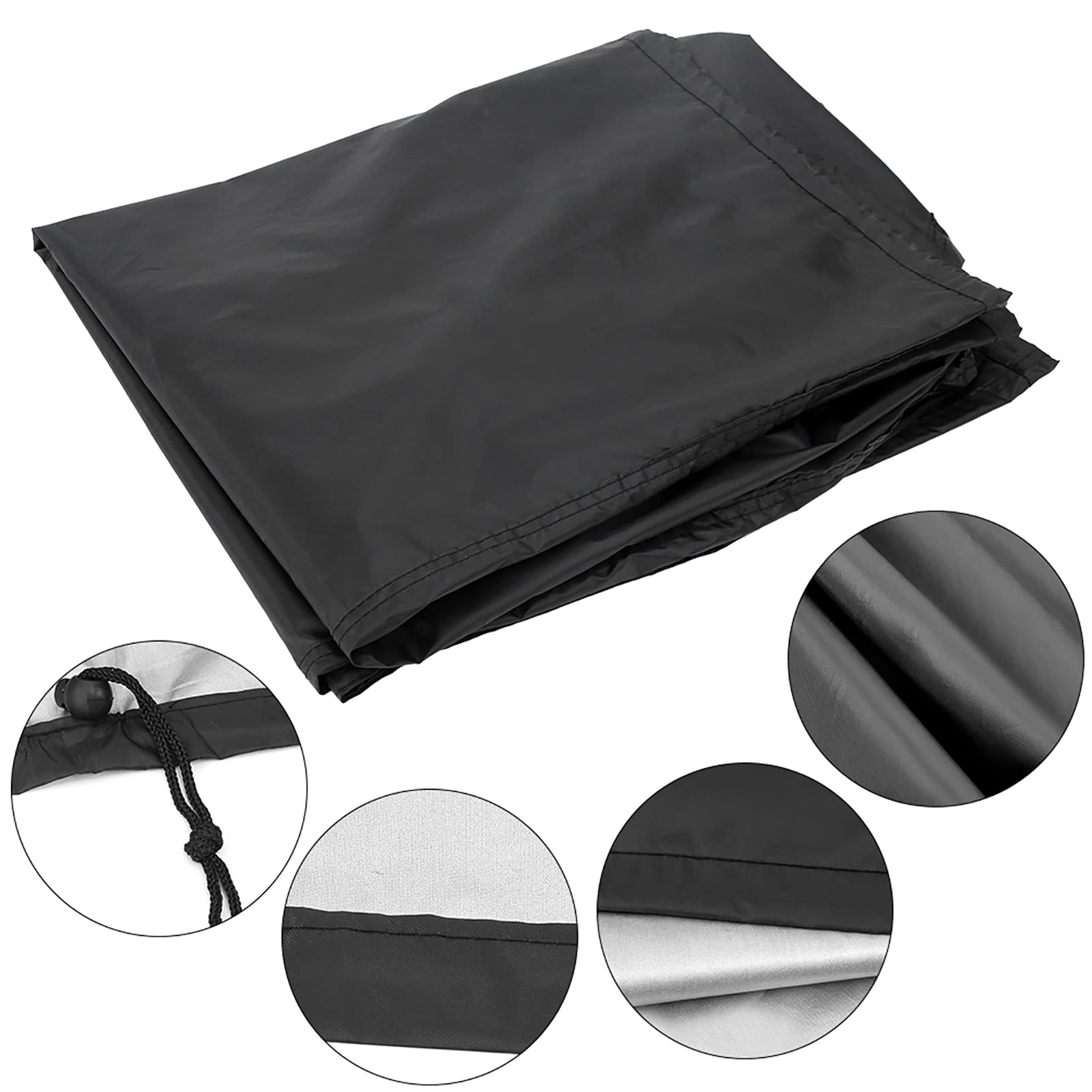Haofy Windproof BBQ Grill Cover - Heavy Duty Polyester Outdoor Gas Grill Cover for Rectangular Open Grills - Waterproof & UV Resistant Patio Furniture Protector - Perfect for Backyard, Garden & Camping Use